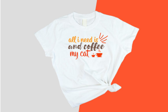 Cat Coffee Svg Png for Embroidery Projects