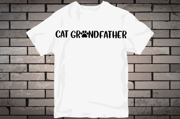 Cat Grandfather SVG White T-Shirt Design Review