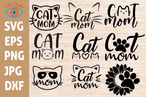 Cat Mom Svg Graphics Review