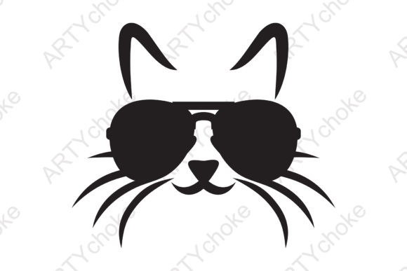 Cat Sunglasses SVG File for Cricut