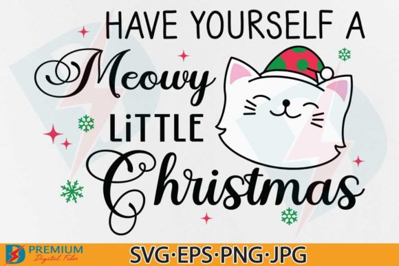Christmas Cat Saying SVG Review for Embroidery Projects