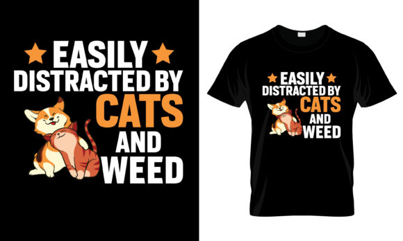 Easily Distracted by Cats T-Shirt Design Review