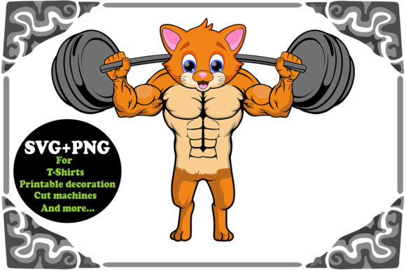Kitten Cat Bodybulding SVG and PNG Review