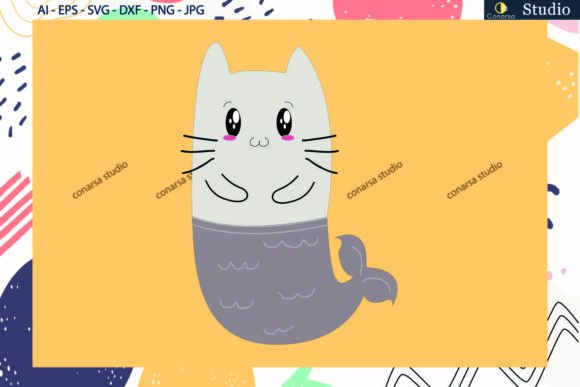 Mermaid Cat Kawaii Svg Review for Embroidery Projects